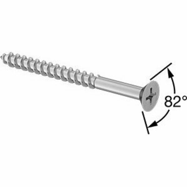 Bsc Preferred Flat Head Screws for Particleboard&Fiberboard Zinc-Plated Steel Number 8 Size 2 Long, 50PK 97196A119